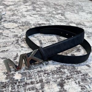 Michael Kors Reversible Logo Buckle Black Leather Belt size 95cm